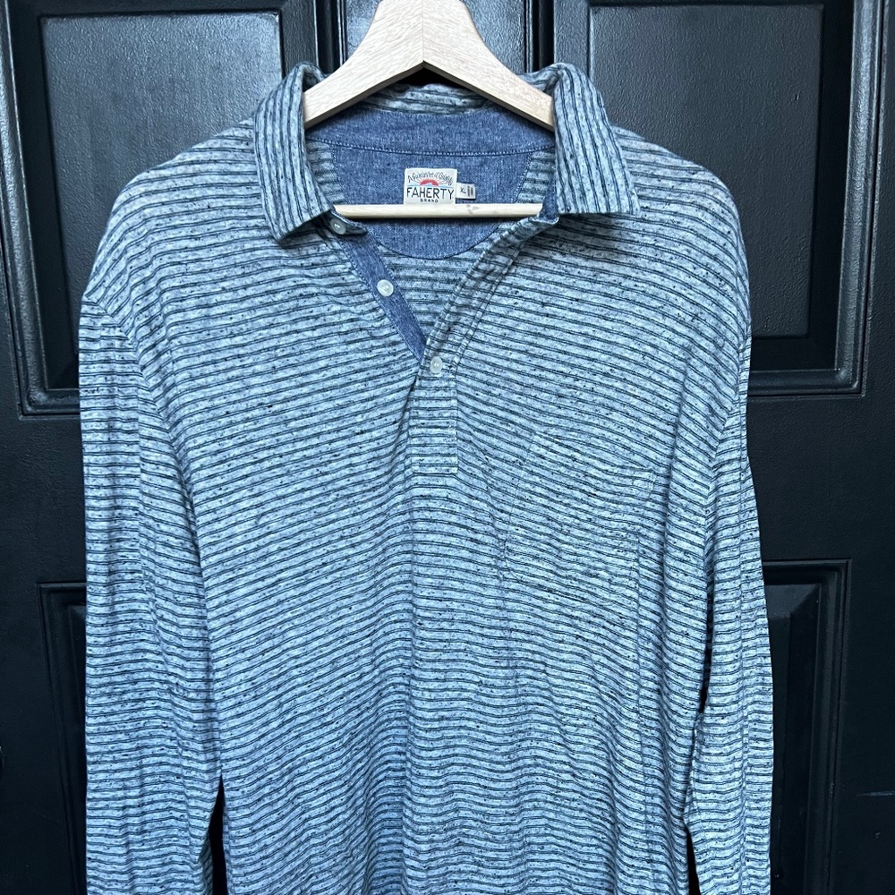 FAHERTY LONG SLEEVE COLLARED SHIRT